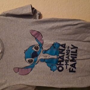 A gray stich shirt